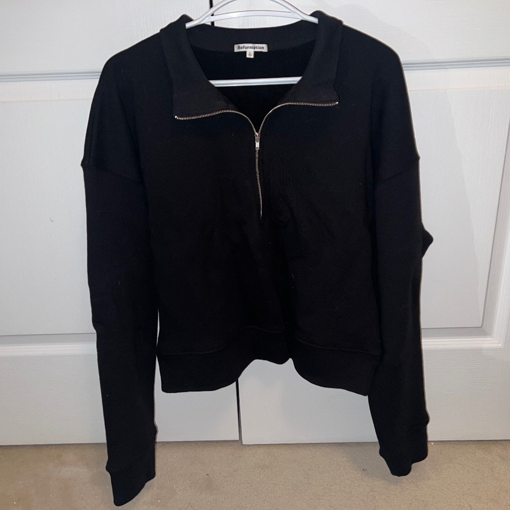 Reformation Marla Quarter Zip Sweatshirt